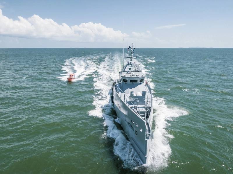 A Damen entregou recentemente um par de navios-patrulha FCS 3307 de alta especificação a serem operados pela Homeland Integrated Offshore Services (Homeland IOS Ltd) na Nigéria. Foto: Damen