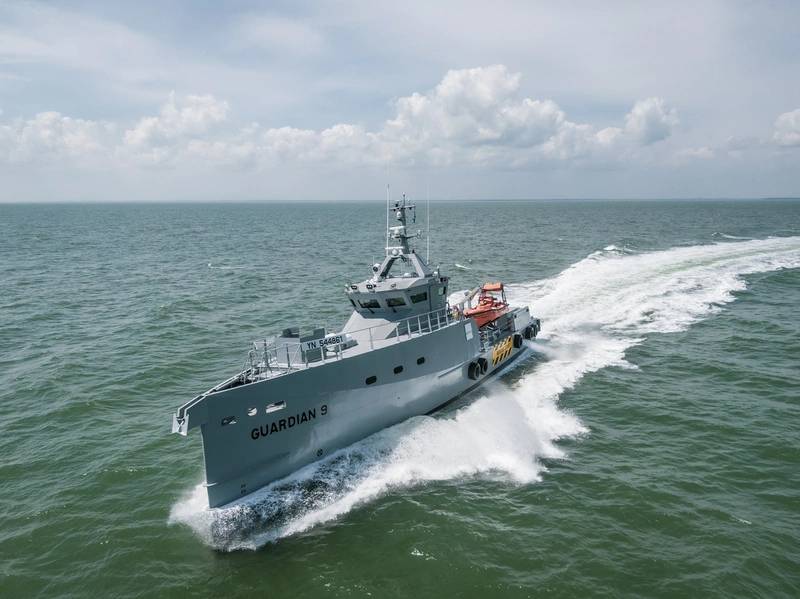 Damenは最近、ナイジェリアのHomeland Integrated Offshore Services（Homeland IOS Ltd）が運営するFCS 3307ハイスペックパトロール船を納入しました。写真：ダーメン