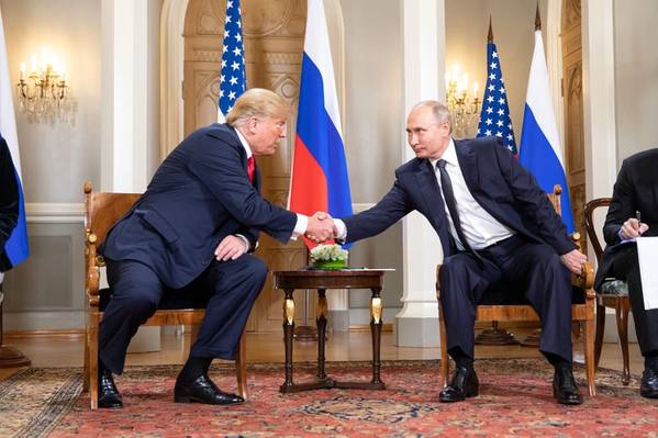 Foto de arquivo: Donald Trump e Vladimir Putin em julho de 2018 (Foto oficial da Casa Branca por Shealah Craighead)