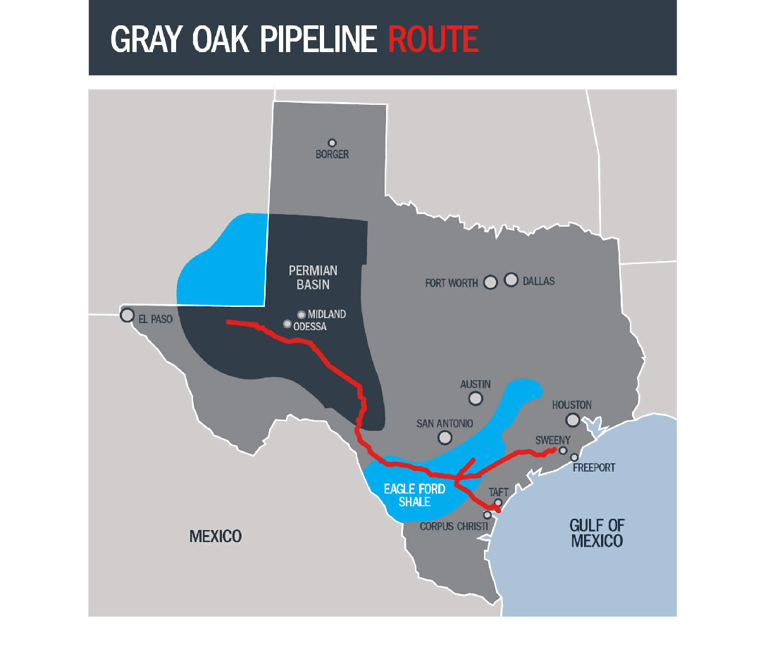 Grey Oak Pipeline Map