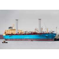 Two 30mx5m Norsepower Rotor Sails onboard the Maersk Pelican. (Photo: Norsepower Oy)