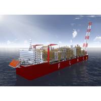 An artist's impression of the Coral South FLNG unit. Photo: © Lloyd's Register