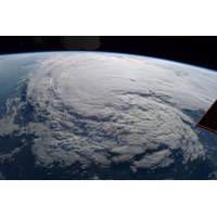 Astronaut Randy Bresnik took this photo of Tropical Storm Harvey from the International Space Station on Aug. 28 at 1:27 p.m. CDT. (Credits: NASA)