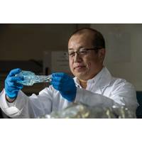 Dr. Baojun Bai, professor of geosciences and geological and petroleum engineering at Missouri S&T, is developing cost-effective polymer gels that can help make geothermal reservoirs more efficient. Photo by Michael Pierce, Missouri S&T.