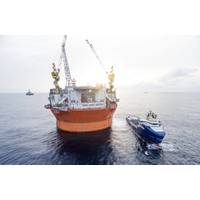 Battery hybrid Stril Barents in the Barents Sea- Supply vessel with shore power cuts CO2 emissions for Goliat. Image: Vår Energi