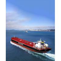 Bulk carrier CMB powered by ammonia.  Image courtesy WinGD/CMB.TECH
