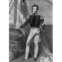 Commodore Robert F. Stockton, Halftone reproduction of a 19th Century engraving, printed by Carruth & Carruth, Oakland, California, for the Sloat Memorial Association of Oakland. The original engraving was based on a painting on ivory owned by Commodore Stockton's son, the Hon. John P. Stockton. ( U.S. Naval Historical Center Photograph.)