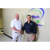 EnerMech president Americas, Vince Kouns, (left) with Hydratron commercial director Findlay Beveridge (Photo: EnerMech)