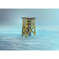  Illustration of unmanned wellhead platform. Image: courtesy Statoil)