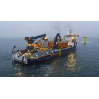 Image: Van Oord cable-laying vessel Nexus installing cables with Tekmar cable protection systems.