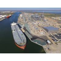 File image: A crude vessel alongside and loading at the U.S. port of Corpus Christi, Texas