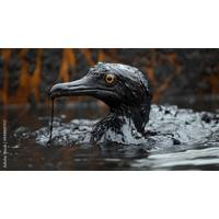 File image: An oil soiled Sea bird struggles after a coastal oil spill. (c) ChrisTYCat Adobestock