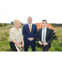 Joyce Downie, managing director, Clyde Group Colin McMurray, director, Clyde Group  Councillor Patrick McGlinchey, Convener of Infrastructure, Regeneration and Economic Development, West Dunbartonshire Council (Photo: The Clyde Group)