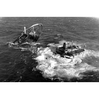 MV Argo Merchant was a Liberian-flagged oil tanker that ran aground and sank southeast of Nantucket Island, Mass., on Dec. 15, 1976, causing one of the largest marine oil spills in history. U.S. Coast Guard Archives