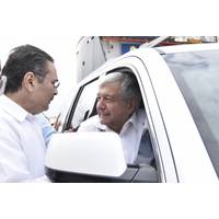 Pemex President Octavio Romero Oropezawith Mexico President Andrés Manuel López Obrador (Photo: Pemex)