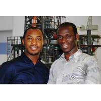 L to R: RGU postgraduate students Eugene Yeboah and Justice Ngoah