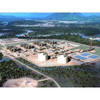 Rendering of the LNG export facility (Image: LNG Canada)