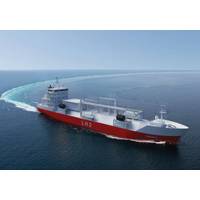 Renderings of a bulk carrier for the transportation of liquefied hydrogen by Moss Maritime, Wilhelmsen Ship Management, Equinor, and DNV-GL. Photo credit: Moss Maritime.