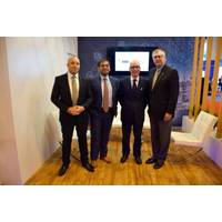 From left to right: Adnan Ezzarhouni, General Manager, GTT; Aditya Aggarwal, ABS Director, Global Gas Development; Philippe Sibille, Chairman and CEO, GTT; and Christopher J. Wiernicki, Chairman, President and CEO, ABS. Photo: ABS