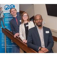 Left to right Pavel Solovjov, Caitlin Gilmore, Onyegiri Ikechukwu, recipients of the top bursaries. Picture by Michal Wachucik Abermedia SPE Bursaries 058 PhotoMichal Wachucik/ SPE