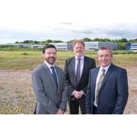 From left to right: Simon Harvey, Proserv’s head of operation at Great Yarmouth; David Lamont, CEO; and Iain Smith, region president  for UK and Europe; at the site of the company’s new facility in Great Yarmouth. (Photo: Proserv)