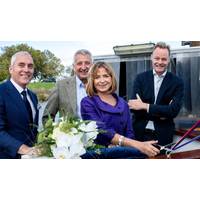 (From left to right) Jos van Woerkum (Managing director, Damen Shipyards Hardinxveld), Iain Beaton (Managing director, Caldive Limited), Mrs. Sandra Wilkie (Sponsor Lady) and Arjen van Elk (Sales manager United Kingdom & Ireland, Damen Shipyards Gorinchem). Photo: Damen