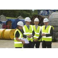 from left:  Stephanie Braid, Base Operator NorSea Group, Chancellor George Osborne, Jakob Thomasen CEO Maersk, Walter Robertson MD NorSea Group UK