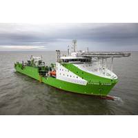 Tideway's new cable and installation vessel 'Living Stone' - one of over 35 vessels involved in the installation. Image: Ørsted