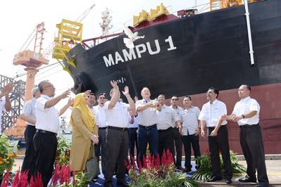 Doves released to commemorate the MaMPU 1 sail away ceremony (Photo: MISC Berhad)