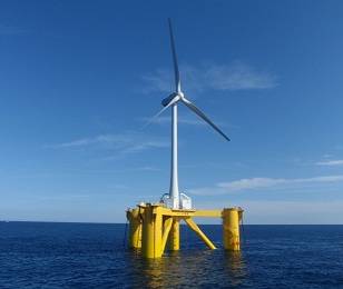 2MW Downwind-type Floating Wind Turbine                                          "Fukushima Mirai"                                                      (Floater: 4 Column Semi-Sub)tence with the fisheries