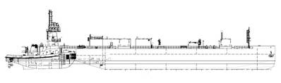 A line drawing of ATB Polaris/Clean Canaveral. Source: McAllister