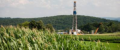 Drilling rig in the Marcellus area. (Photo: Helge Hansen)