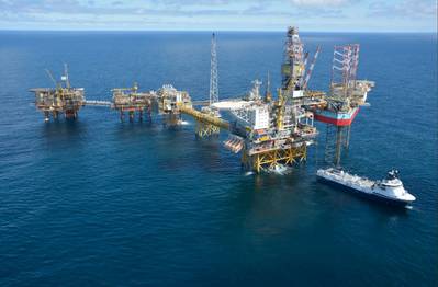 Ekofisk field in the North Sea - Credit: ConocoPhillips - Image for illustration