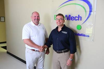 EnerMech president Americas, Vince Kouns, (left) with Hydratron commercial director Findlay Beveridge (Photo: EnerMech)