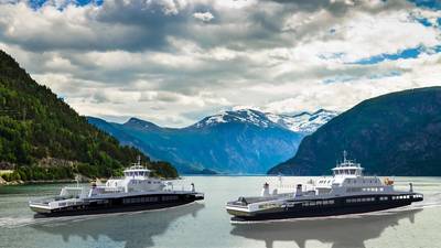 The two ferries on the Stranda-Liabygda route. Photo: HAV Design AS
