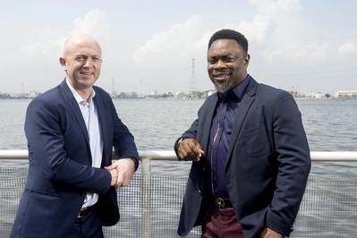 Mark Gillespie, PDi managing director and Taofik Adegbite, MPL CEO in La (Photo: PDI)