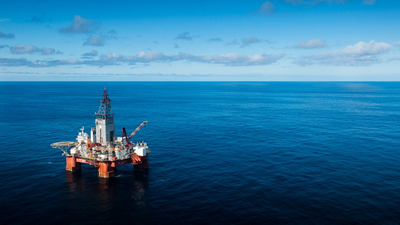 The West Hercules drilling rig in the Barents Sea. (Photo: Ole Jørgen Bratland/Equinor)