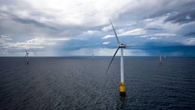 The Hywind Scotland floating wind farm. (Photo: Øyvind Gravås / Woldcam - Statoil ASA)