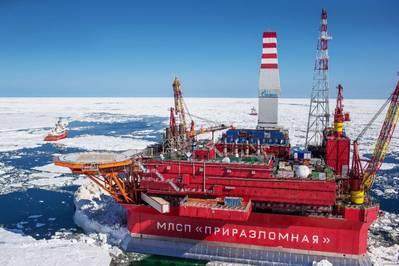 For illustration only - A Gazprom offshore platform - Image Credit: Gazprom
