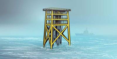 Illustration of unmanned wellhead platform (Image courtesy of Statoil)