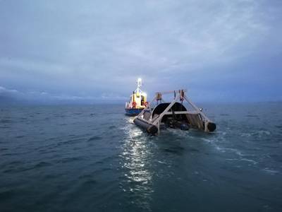  Installation of the prototype near Hanstholm © Wavepiston 