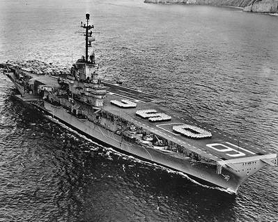 USS Lexington (CVA-16) (Official U.S. Navy Photograph, from the collections of the Naval Historical Center.)