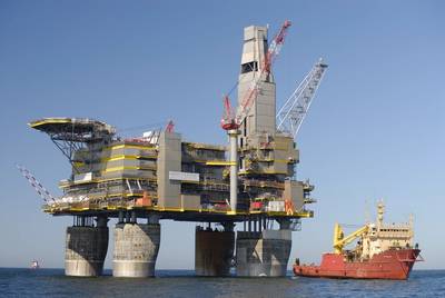 The Lunskaya-A (LUN-A) platform produces the bulk of gas under Sakhalin II. (Photo: Gazprom)