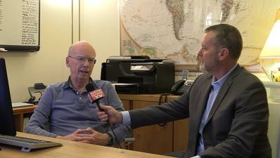 Jim McCaul, founder of International Maritime Associates, and Greg Trauthwein, Editor, Maritime Reporter & Engineering News (Photo: Eric Haun)