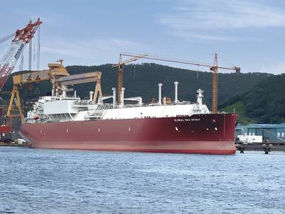 Nakilat has taken delivery of a newbuild LNG carrier, Global Sea Spirit, Photo courtesy Nakilat