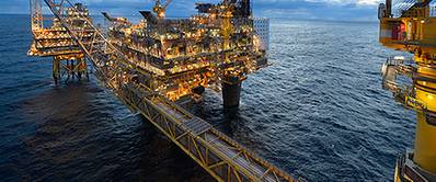 Oseberg field centre in the North Sea. (Photo: Harald Pettersen)