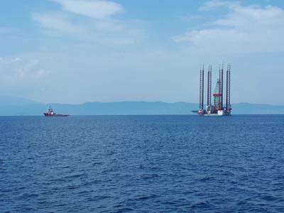 File photo: GSP Jupiter rig towed to Epsilon Oil Field (Photo: Energean)