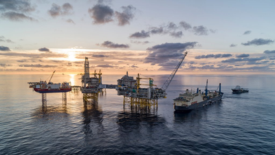 Saipem Castorone at the Johan Sverdrup field in the North Sea. (Photo: Bo B. Randulff / Roar Lindefjeld / Equinor ASA)