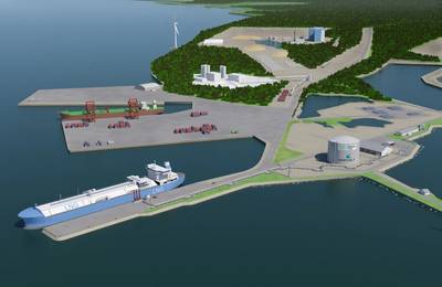 Schematic of Manga LNG terminal courtesy of Wärtsilä