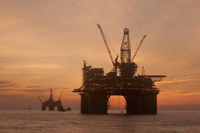 Shell’s Olympus platform in the Gulf of Mexico (courtesy Shell)